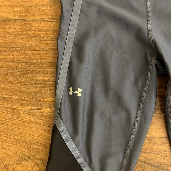Under Armour Compression Heatgear Breathable Contrast Mesh Yoga Leggings, Sz. S. - Picture 2 of 7
